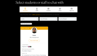 SOAS chat with a student example