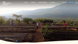 eden reforestation projects charity website design example