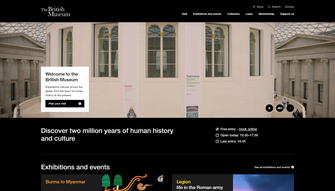 British Museum web design example