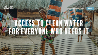 Waves for water non profit website design example