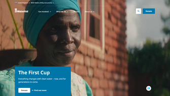 water aid web design example