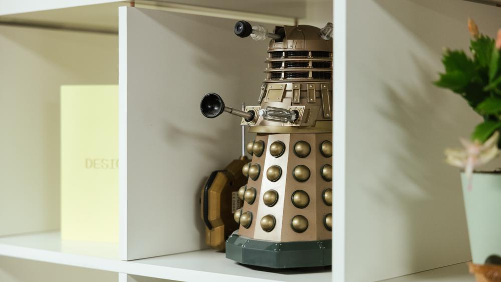 A darlek on a shelf
